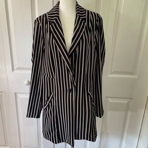 Torrid brand dressy striped jacket in size 1